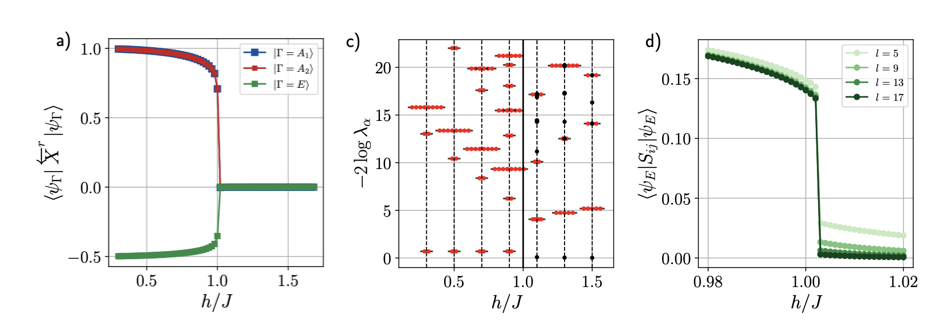 local order parameter, entanglement spectrum, and string order parameter